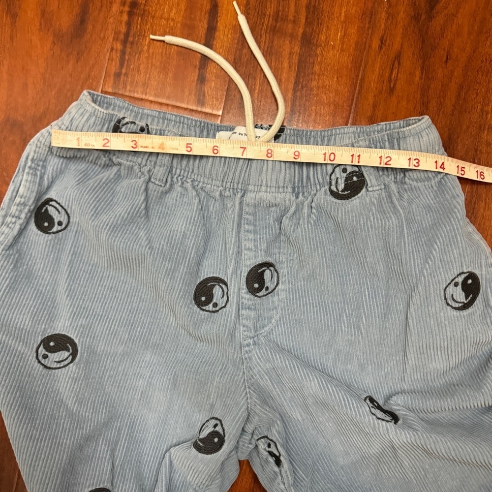 Urban Outfitters Yin Yang Smiley Face Corduroy Pants Drawstring Size Medium - Picture 7 of 10